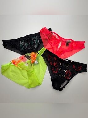 NWOT Lot of 4 Honey Birdette Lace Bikini/Briefs sz Medium M